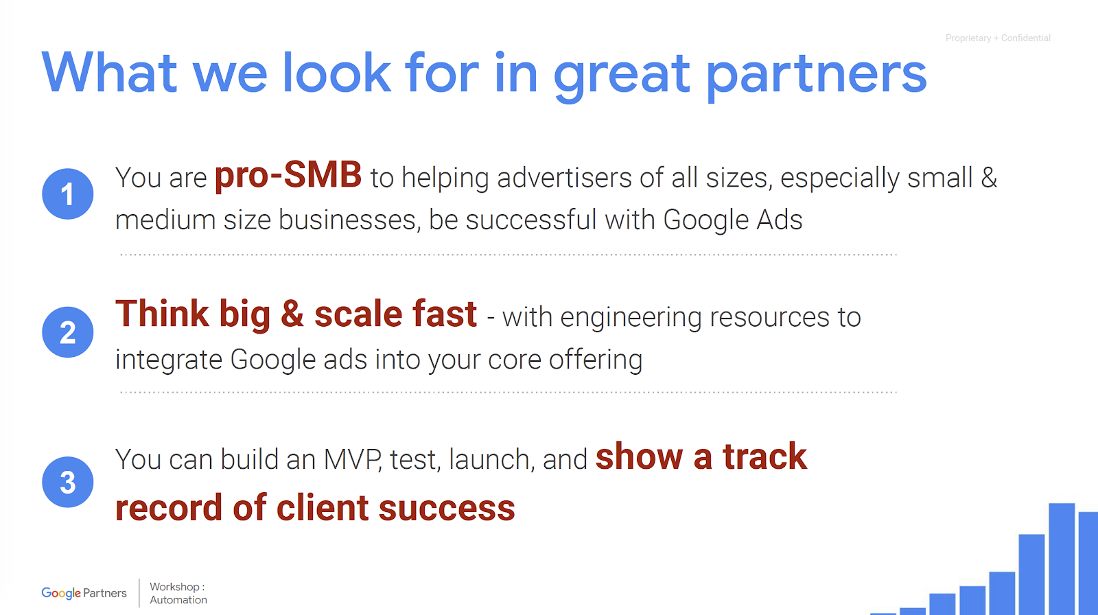 Điều kiện các công ty SMB trở thành đối tác google