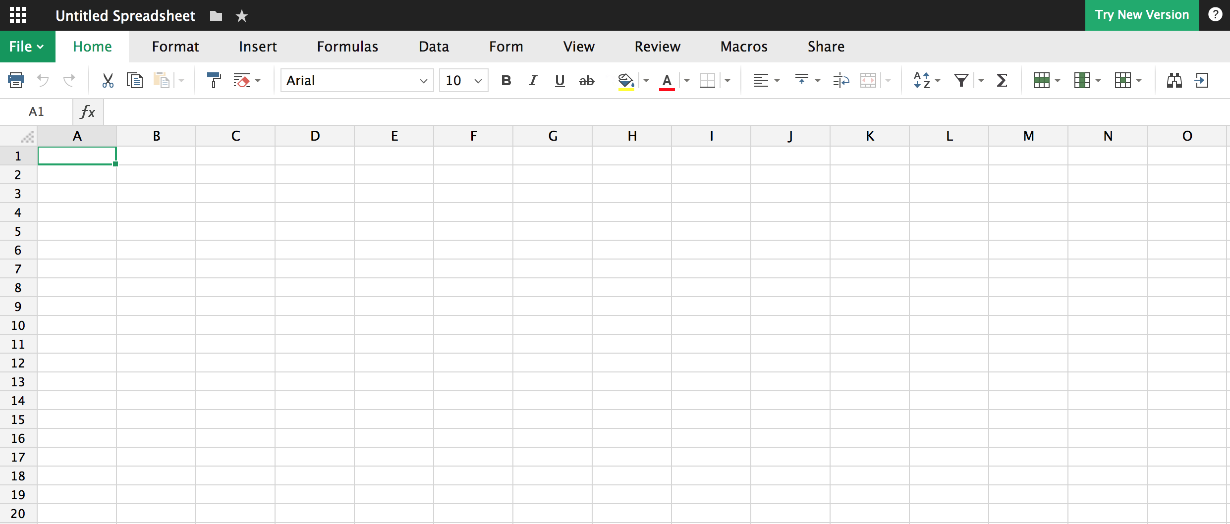 Một thay thế Excel miễn phí dựa trên nền tảng đám mây khác Zoho Sheet